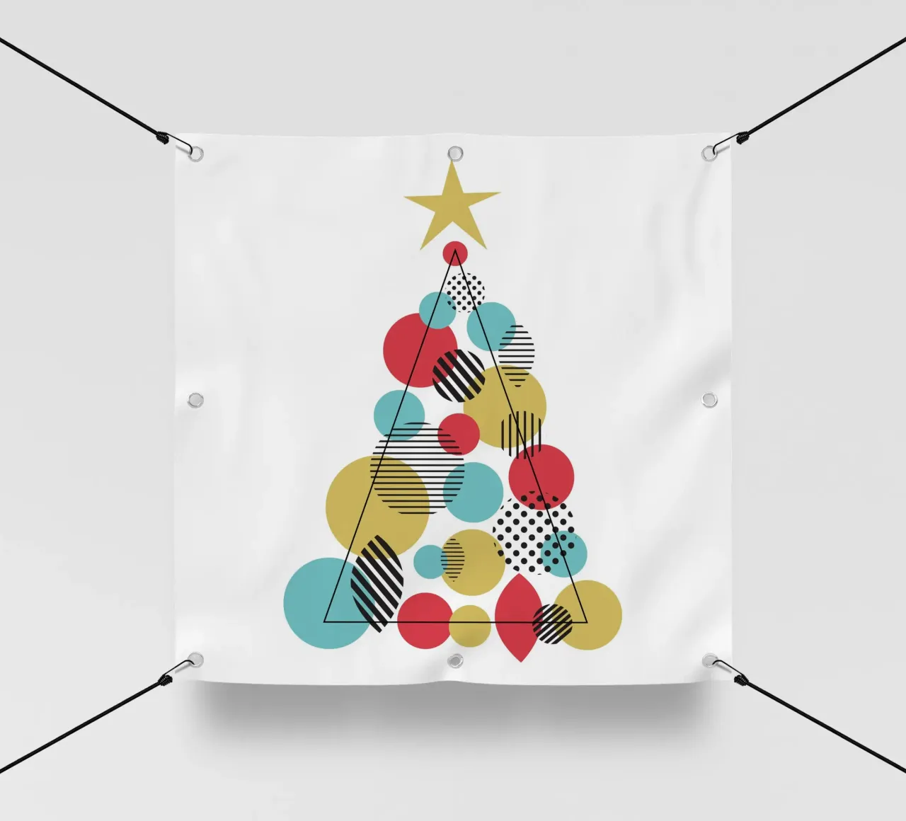 Albero di Natale geometrico telo in pvc da Kim Hubball Studio