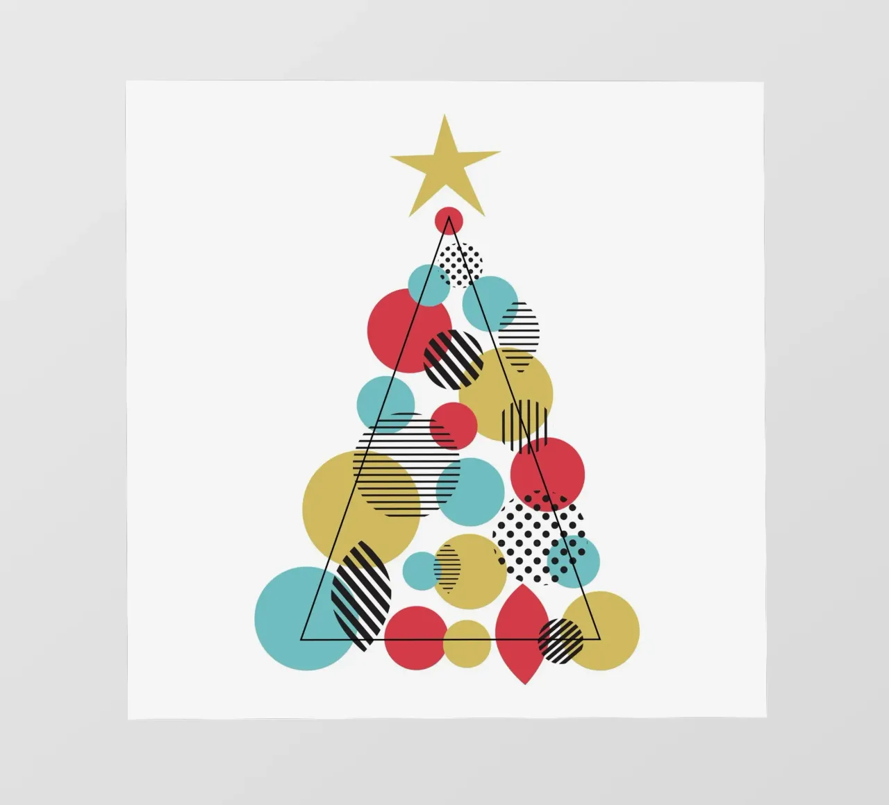 Albero di Natale geometrico telo in pvc da Kim Hubball Studio