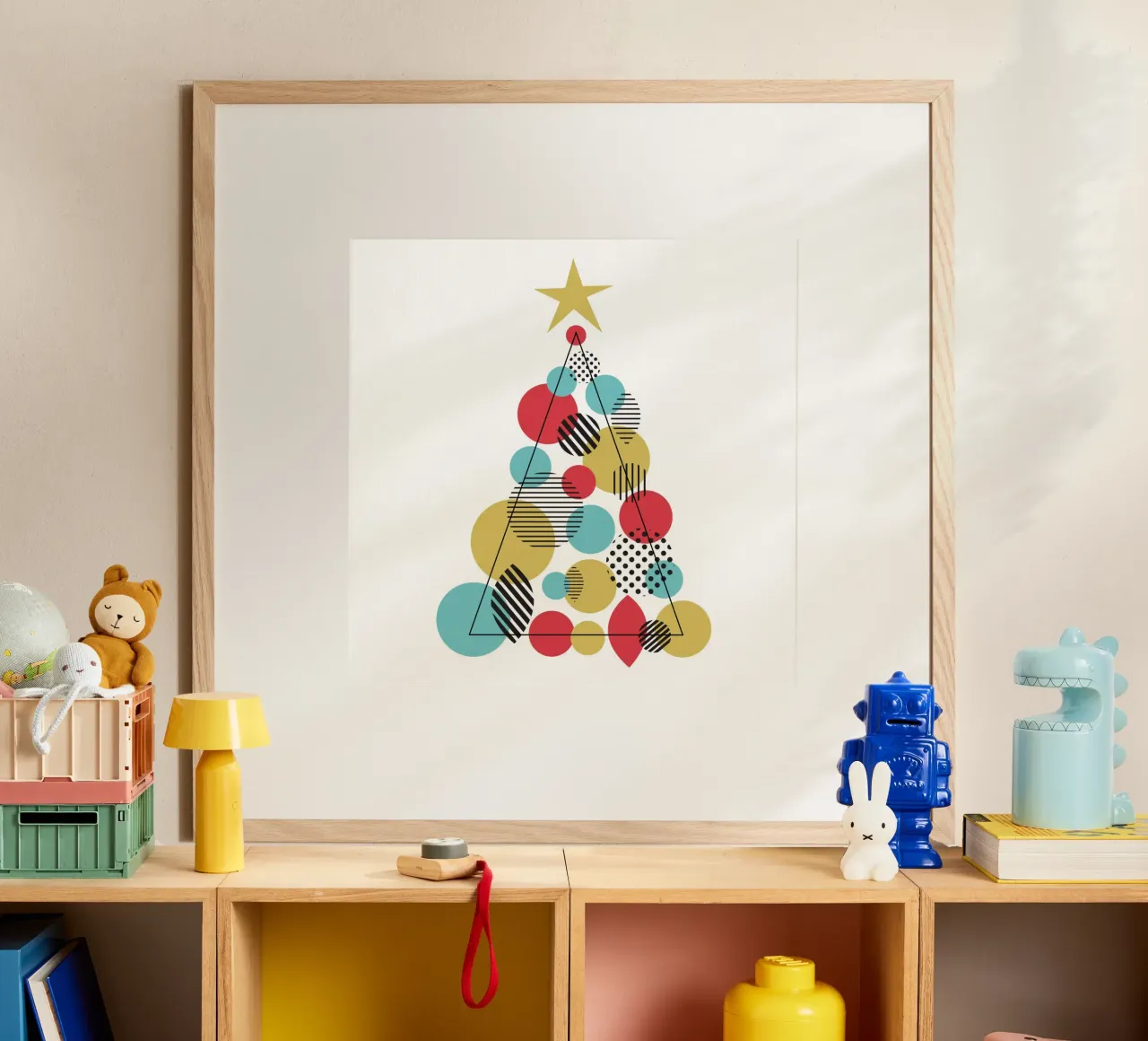 Albero di Natale geometrico carta hahnemühle da Kim Hubball Studio