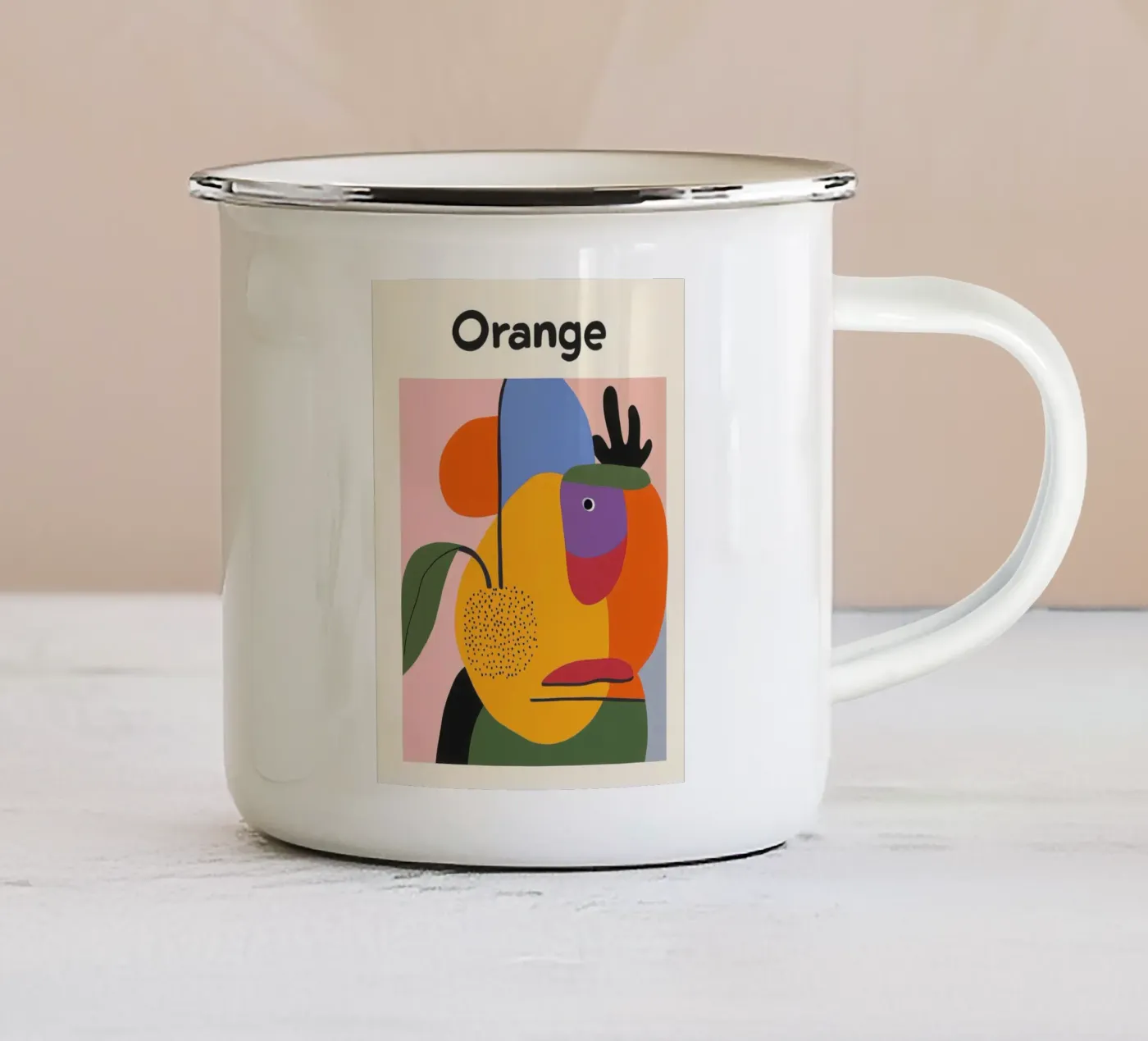 Colour composition enamel mug by Pop and Fruits - Affiches & posters