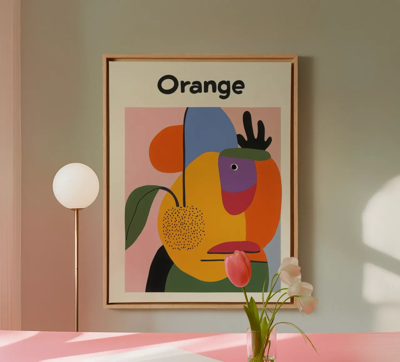 Composición cromática lienzo con Marco flotante de Pop and Fruits - Affiches & posters