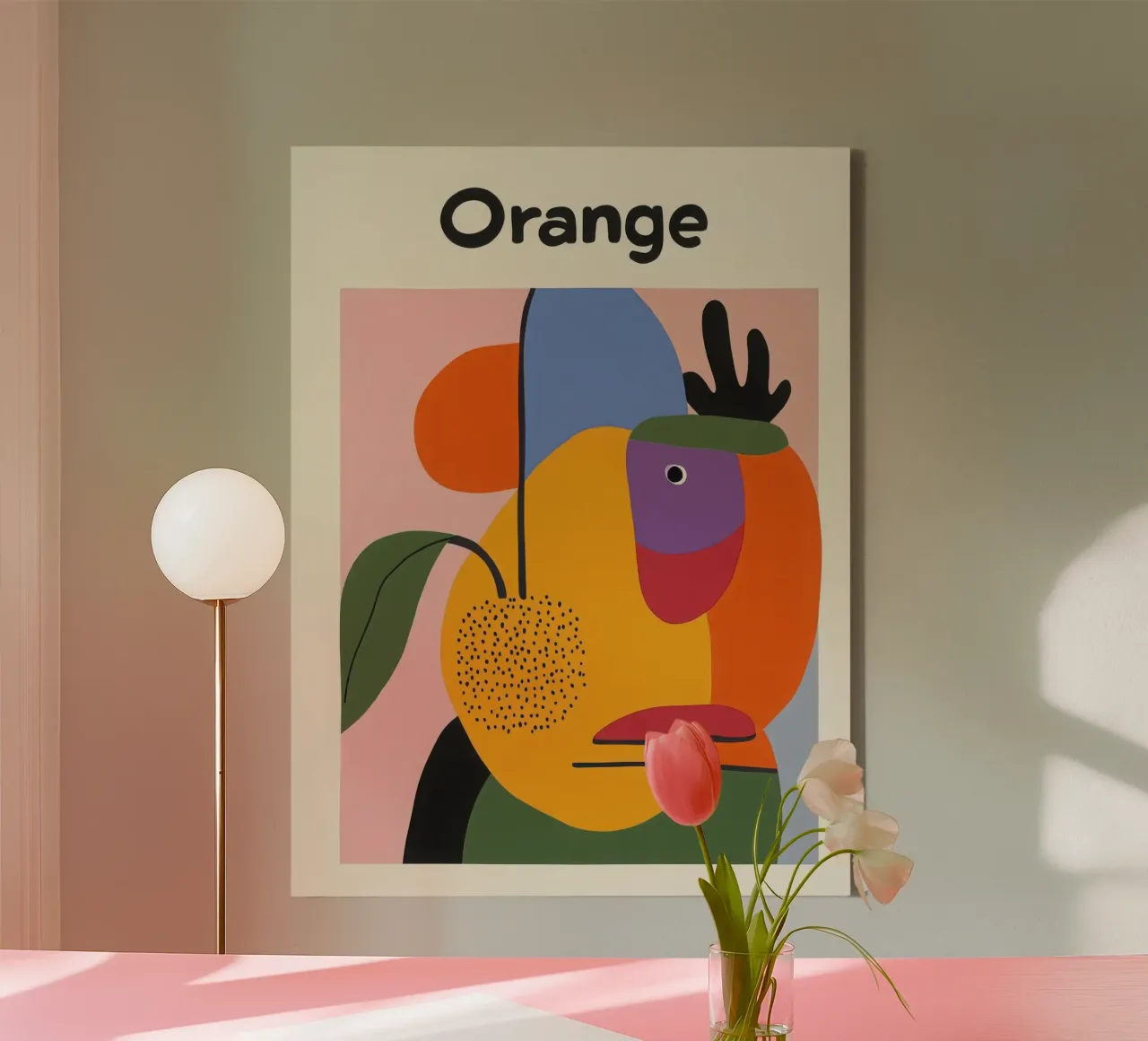Composición cromática lienzo con Marco flotante de Pop and Fruits - Affiches & posters