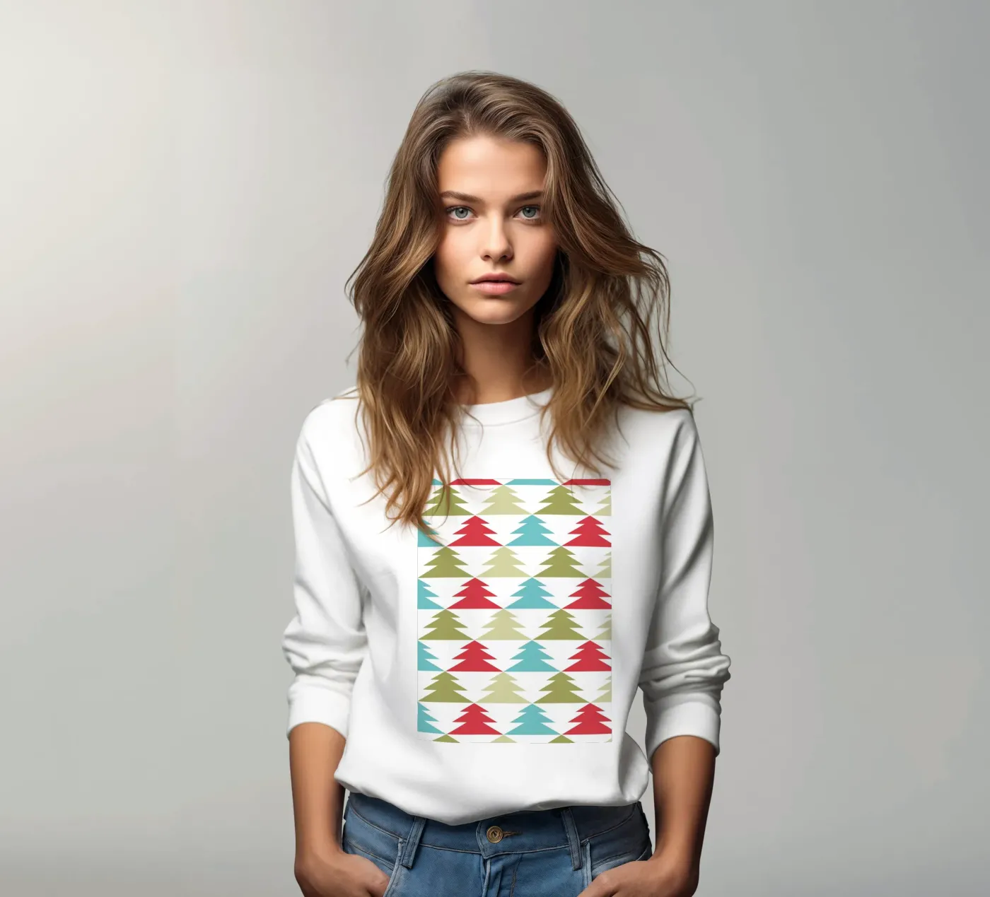 Motif géométrique de l'arbre sweat de Kim Hubball Studio