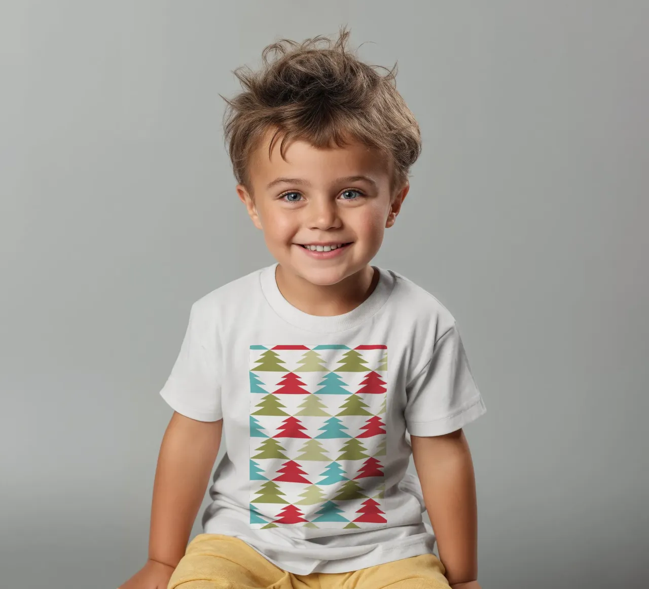 Geometrisch Boompatroon kinder t-shirt van Kim Hubball Studio
