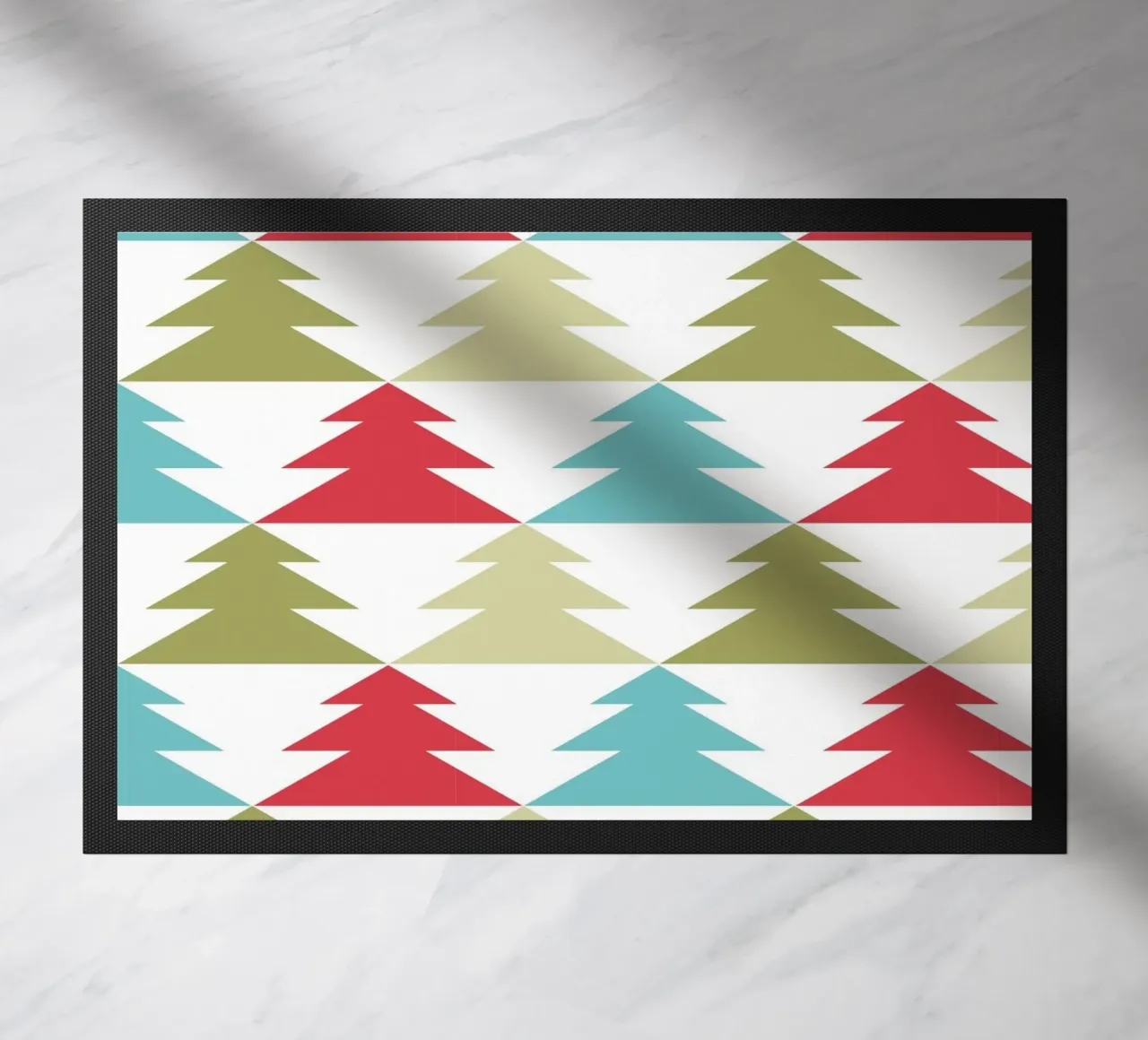 Geometric Tree Pattern doormat by Kim Hubball Studio
