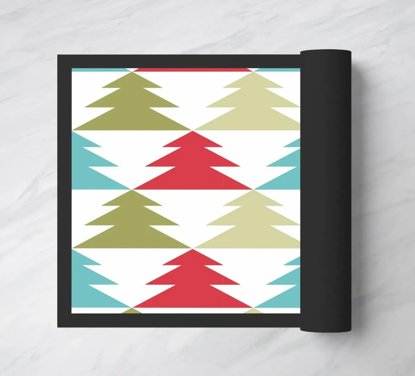 Geometric Tree Pattern Fußmatte von Kim Hubball Studio