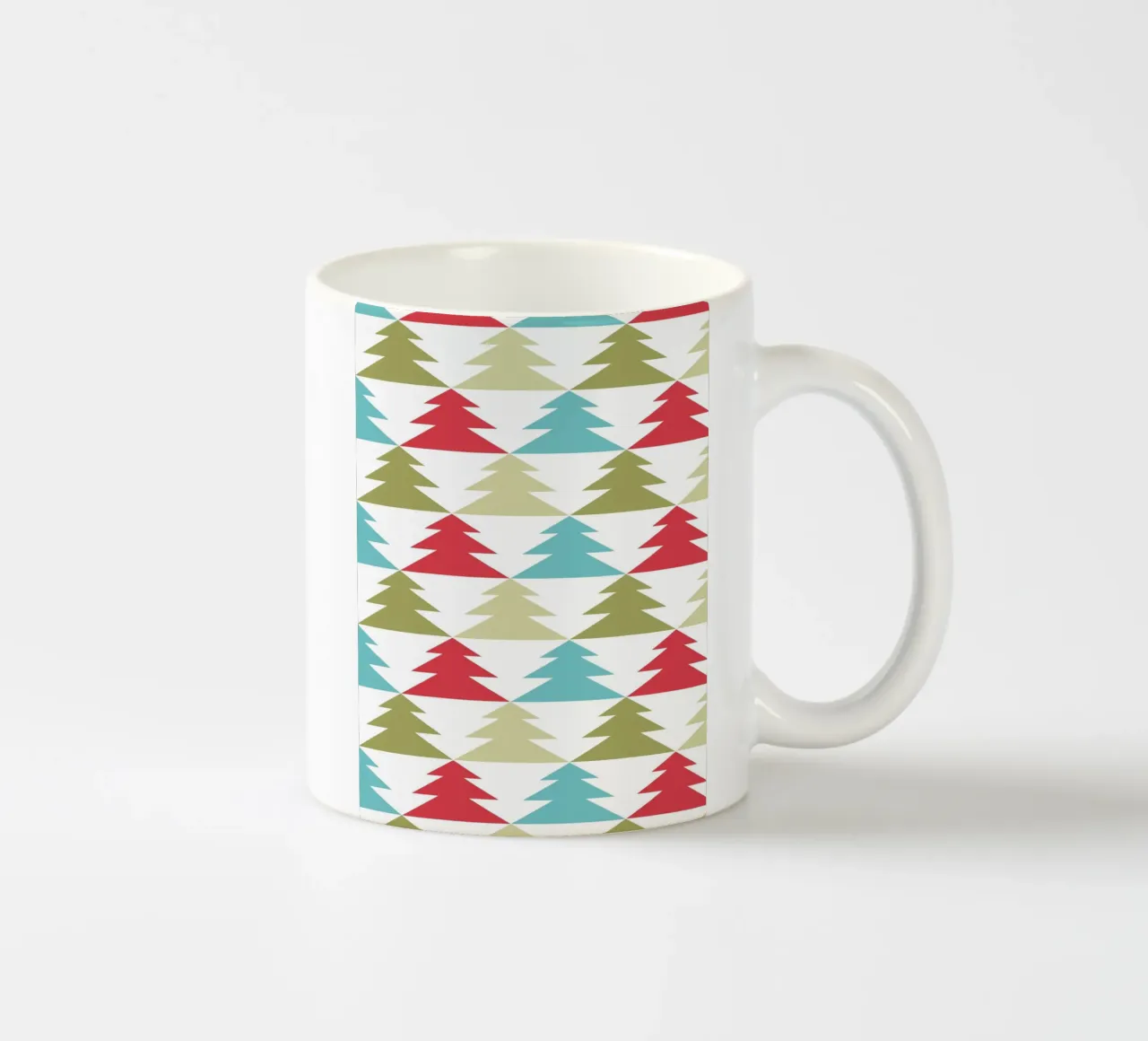 Geometric Tree Pattern ceramic mug by Kim Hubball Studio