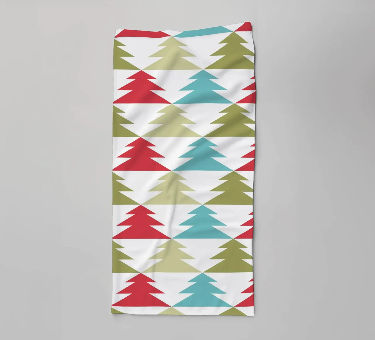 Geometric Tree Pattern towel by Kim Hubball Studio