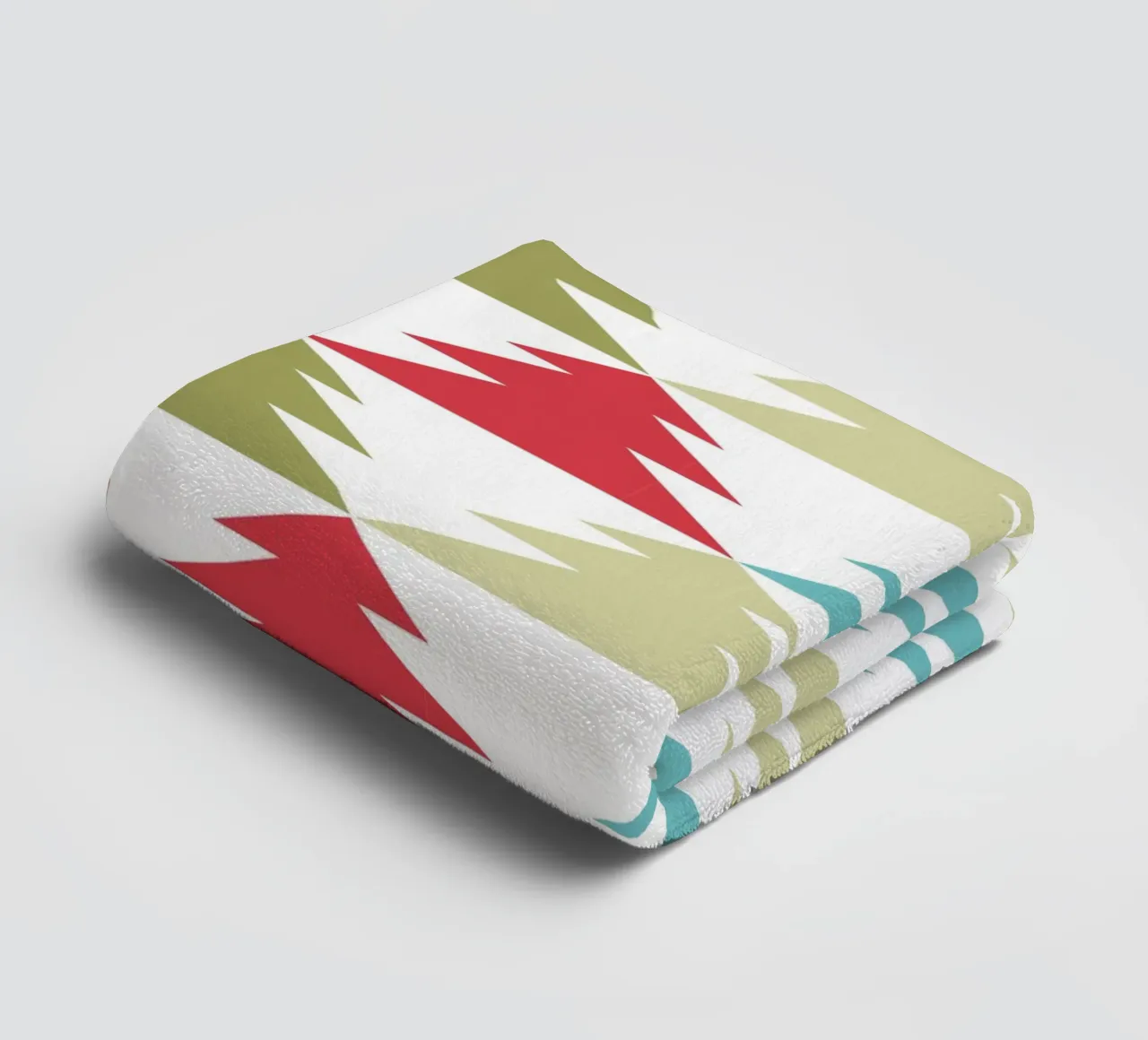 Geometric Tree Pattern towel by Kim Hubball Studio