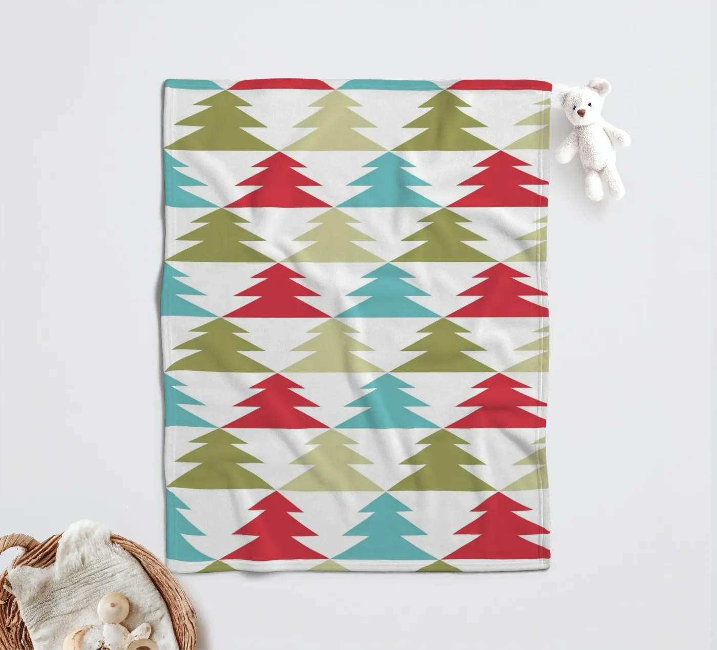 Motif géométrique de l'arbre plaid polaire de Kim Hubball Studio