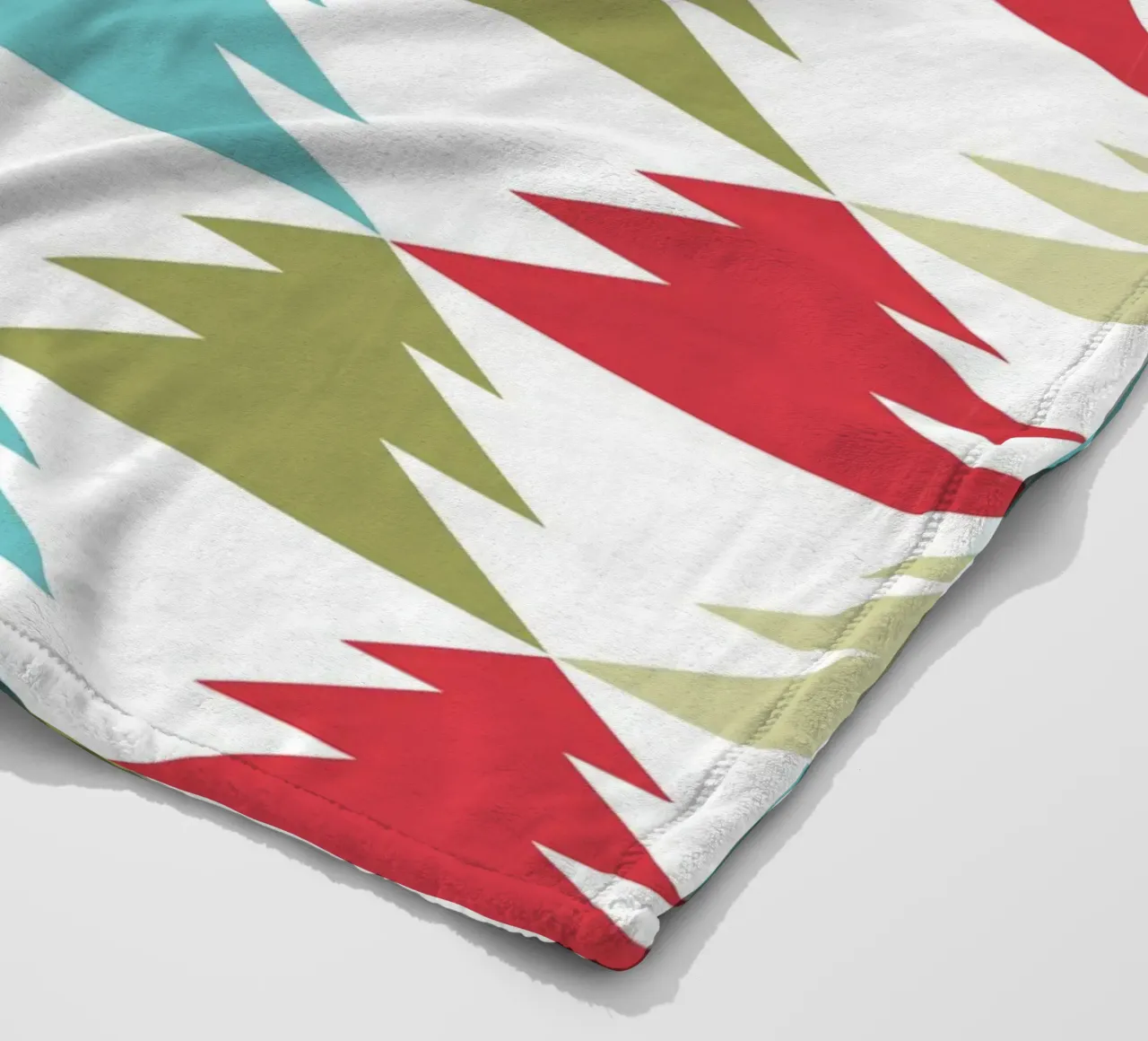 Geometric Tree Pattern fleece blanket by Kim Hubball Studio