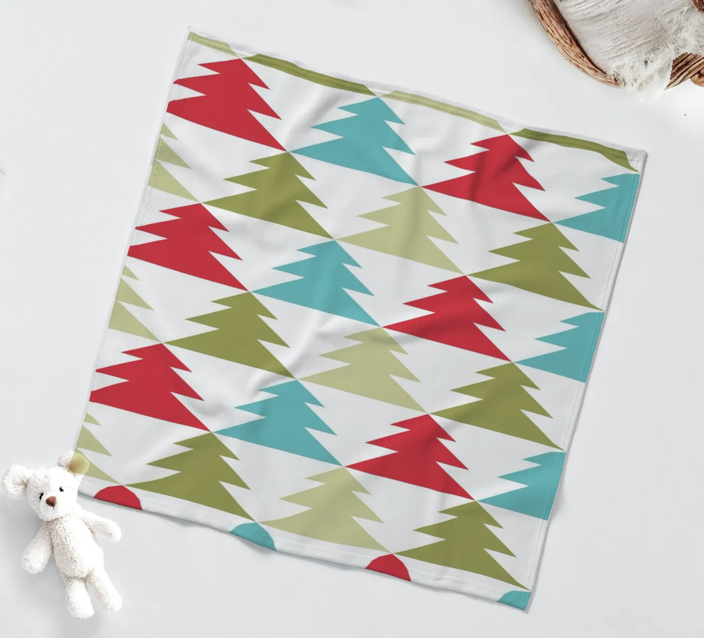 Motif géométrique de l'arbre plaid polaire de Kim Hubball Studio