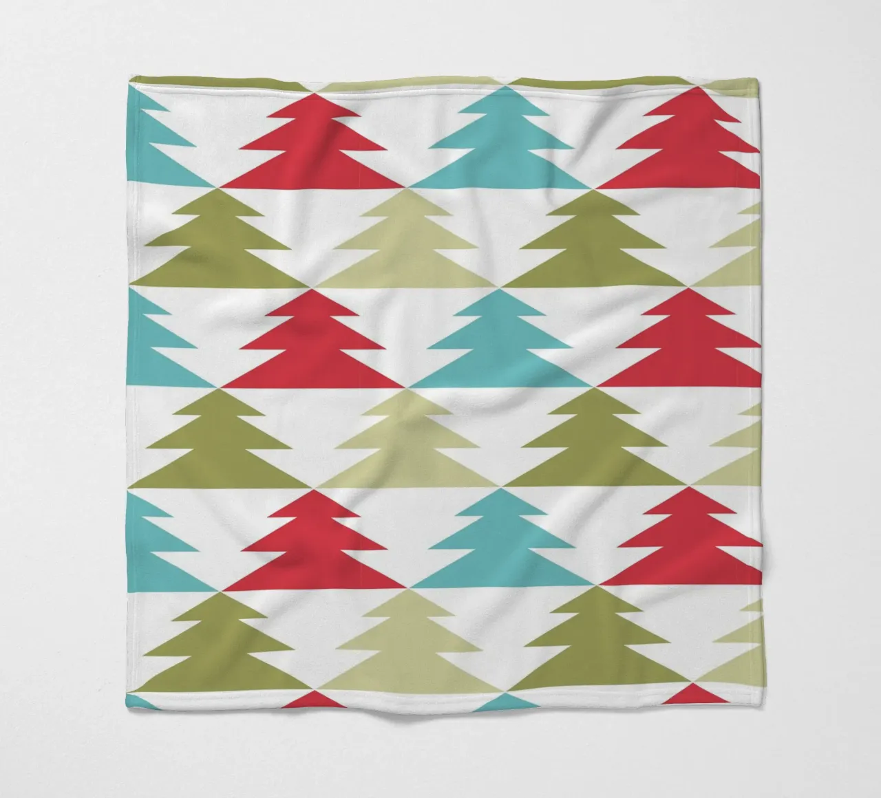 Geometric Tree Pattern fleece blanket by Kim Hubball Studio