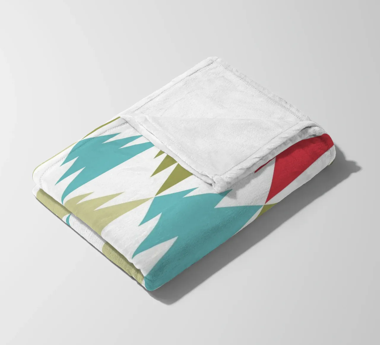 Geometric Tree Pattern fleece blanket by Kim Hubball Studio