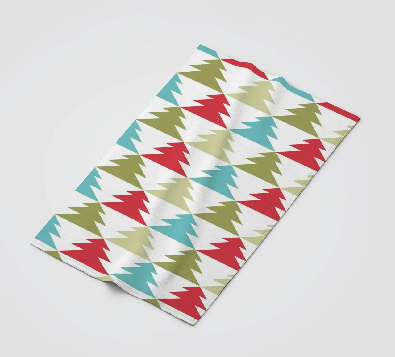 Geometric Tree Pattern fleece blanket by Kim Hubball Studio