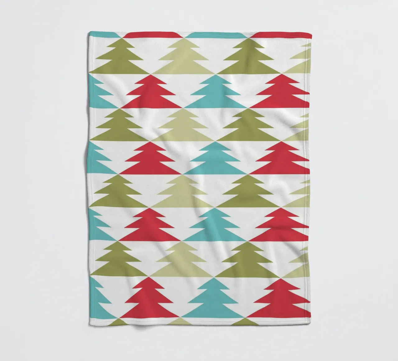 Geometric Tree Pattern fleece blanket by Kim Hubball Studio