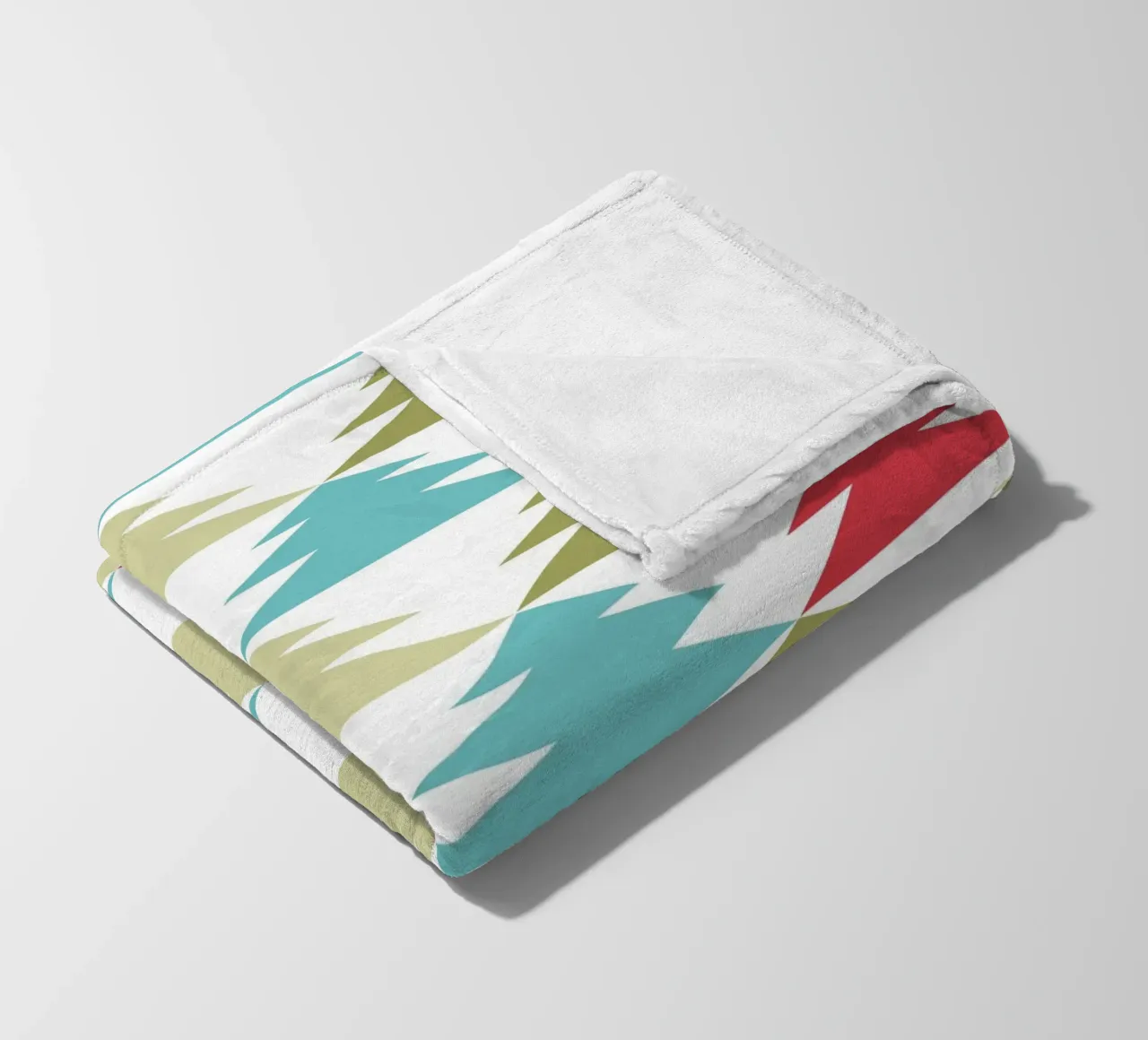 Geometric Tree Pattern fleece blanket by Kim Hubball Studio
