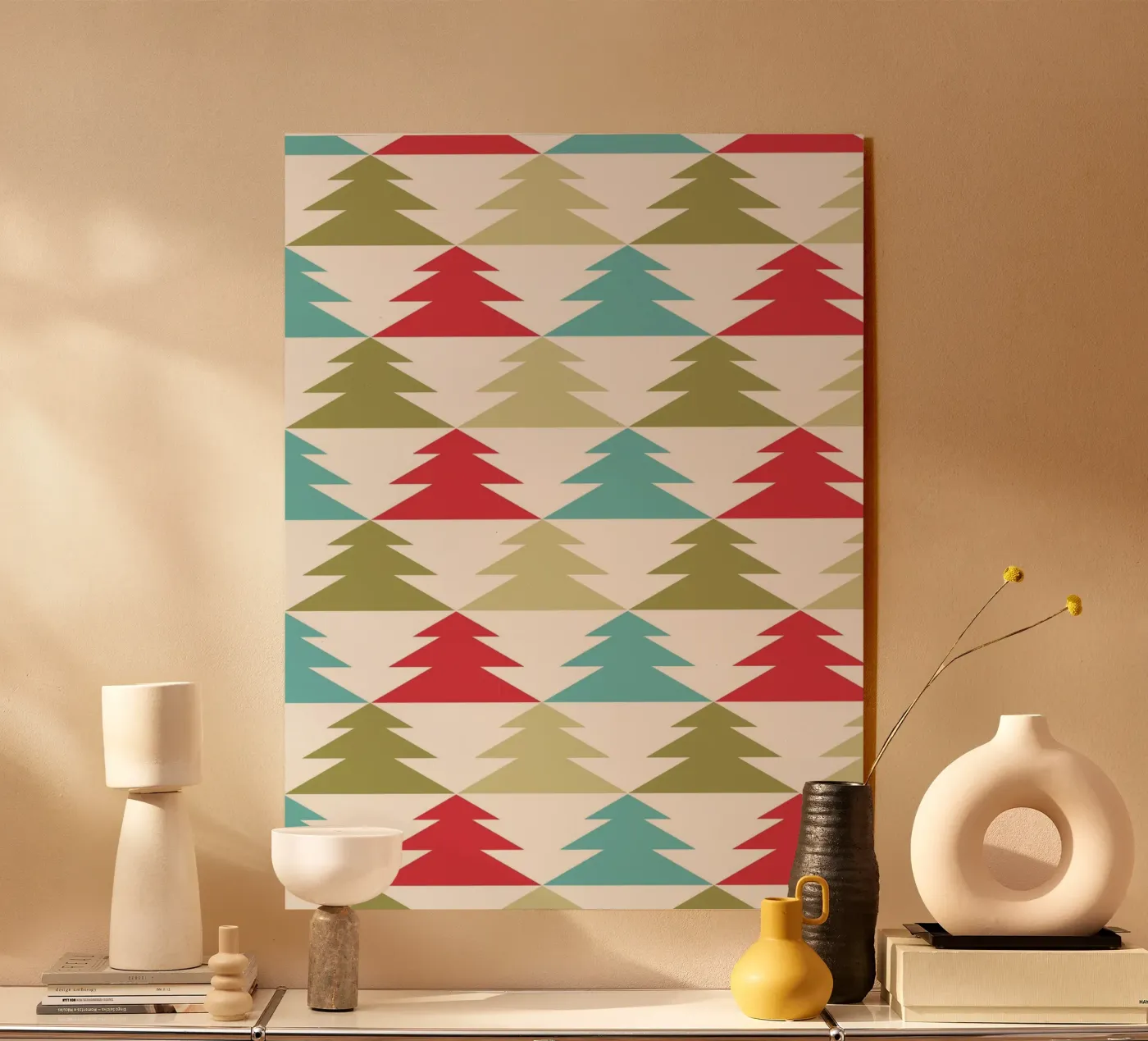 Motivo geometrico ad albero plexiglass da Kim Hubball Studio