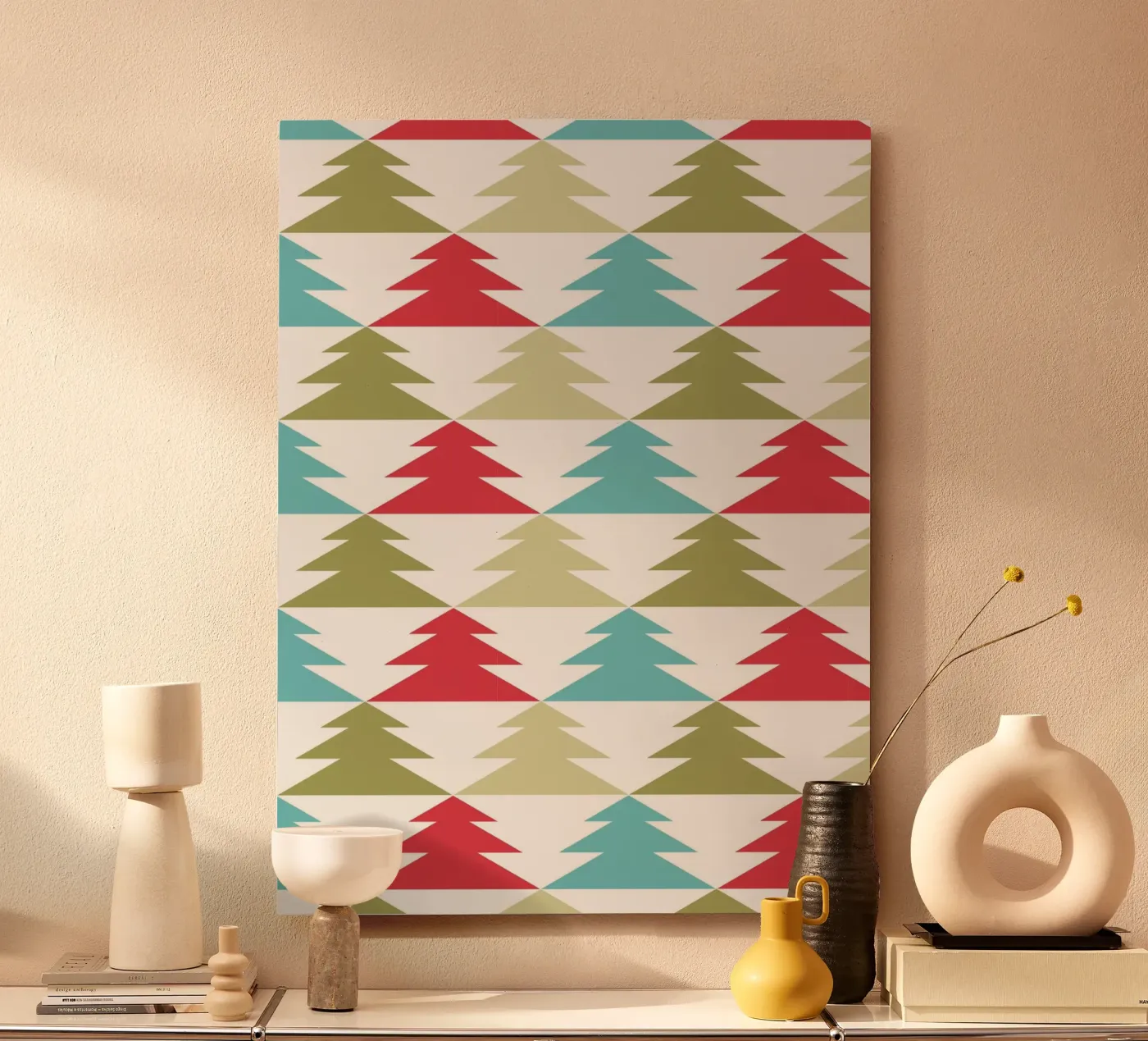 Geometric Tree Pattern forex plate by Kim Hubball Studio