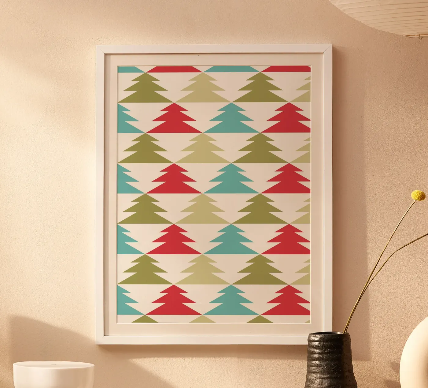 Geometric Tree Pattern poster by Kim Hubball Studio