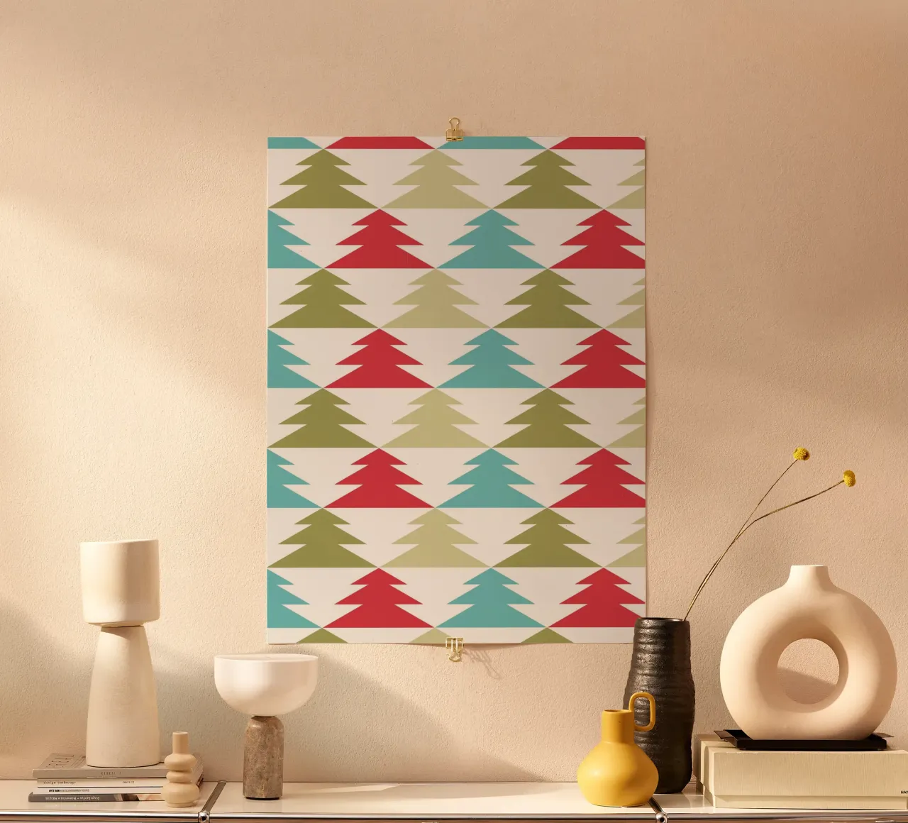 Geometric Tree Pattern hahnemühle by Kim Hubball Studio