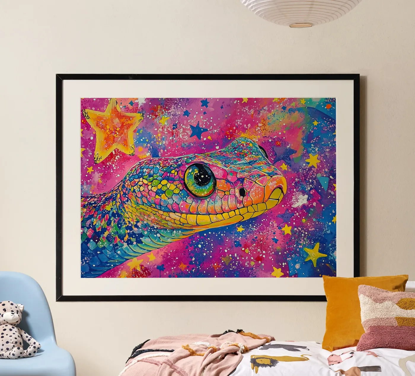 Snake poster van Nikis Art Studio