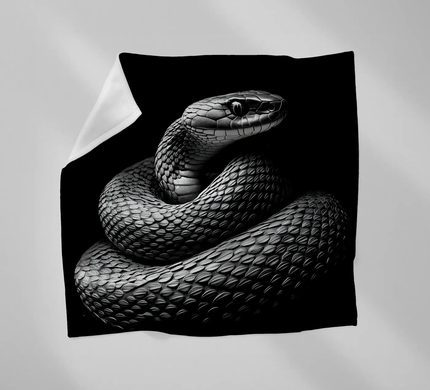 Snake fleece blanket by Nikis Art Studio