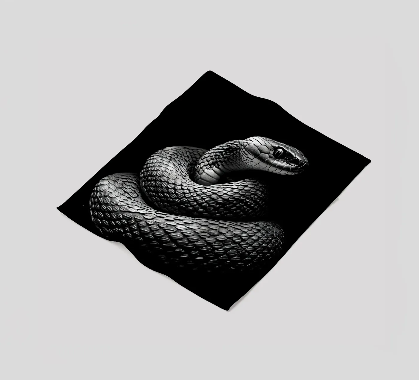 Snake fleece blanket by Nikis Art Studio