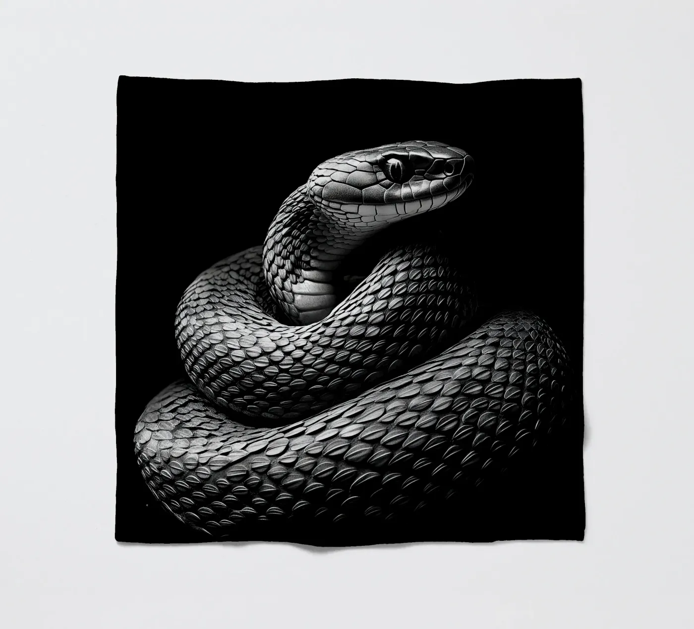 Snake fleece blanket by Nikis Art Studio