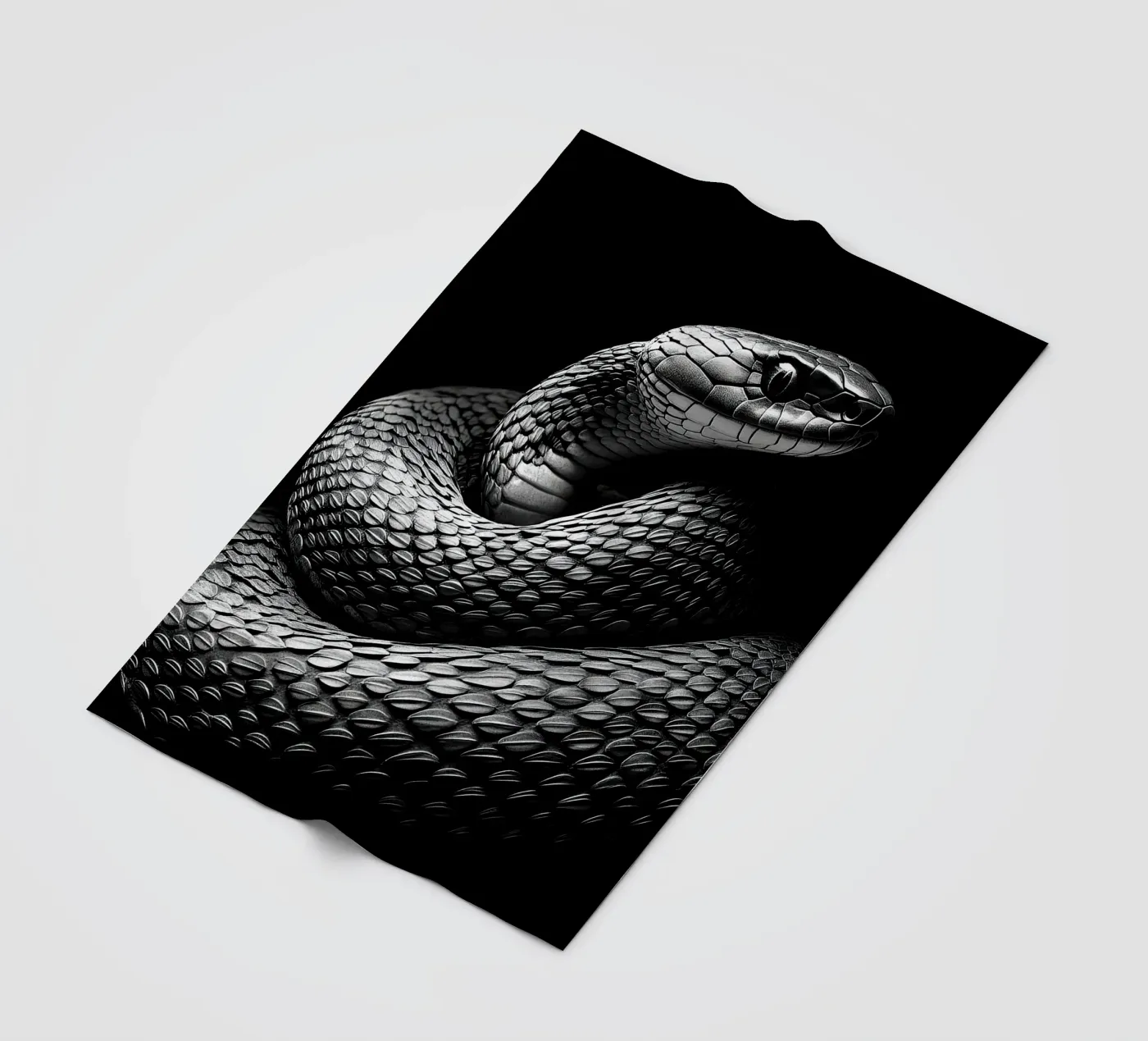 Snake fleece blanket by Nikis Art Studio