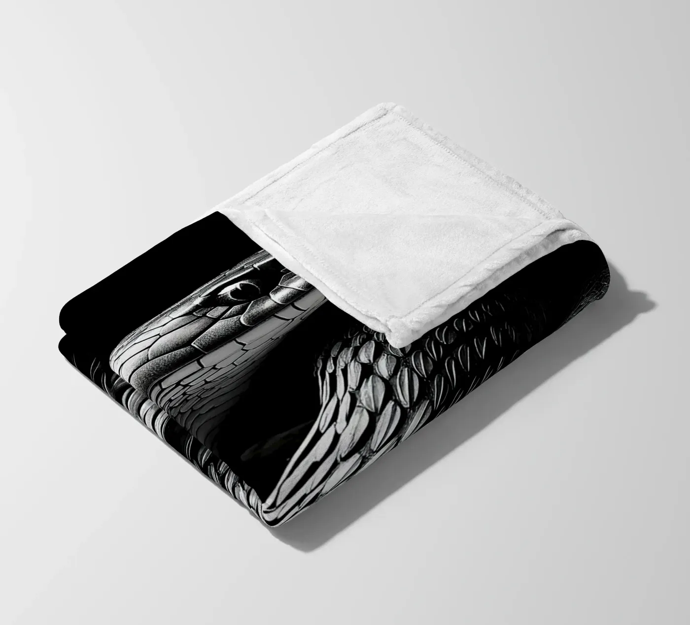 Snake fleece blanket by Nikis Art Studio