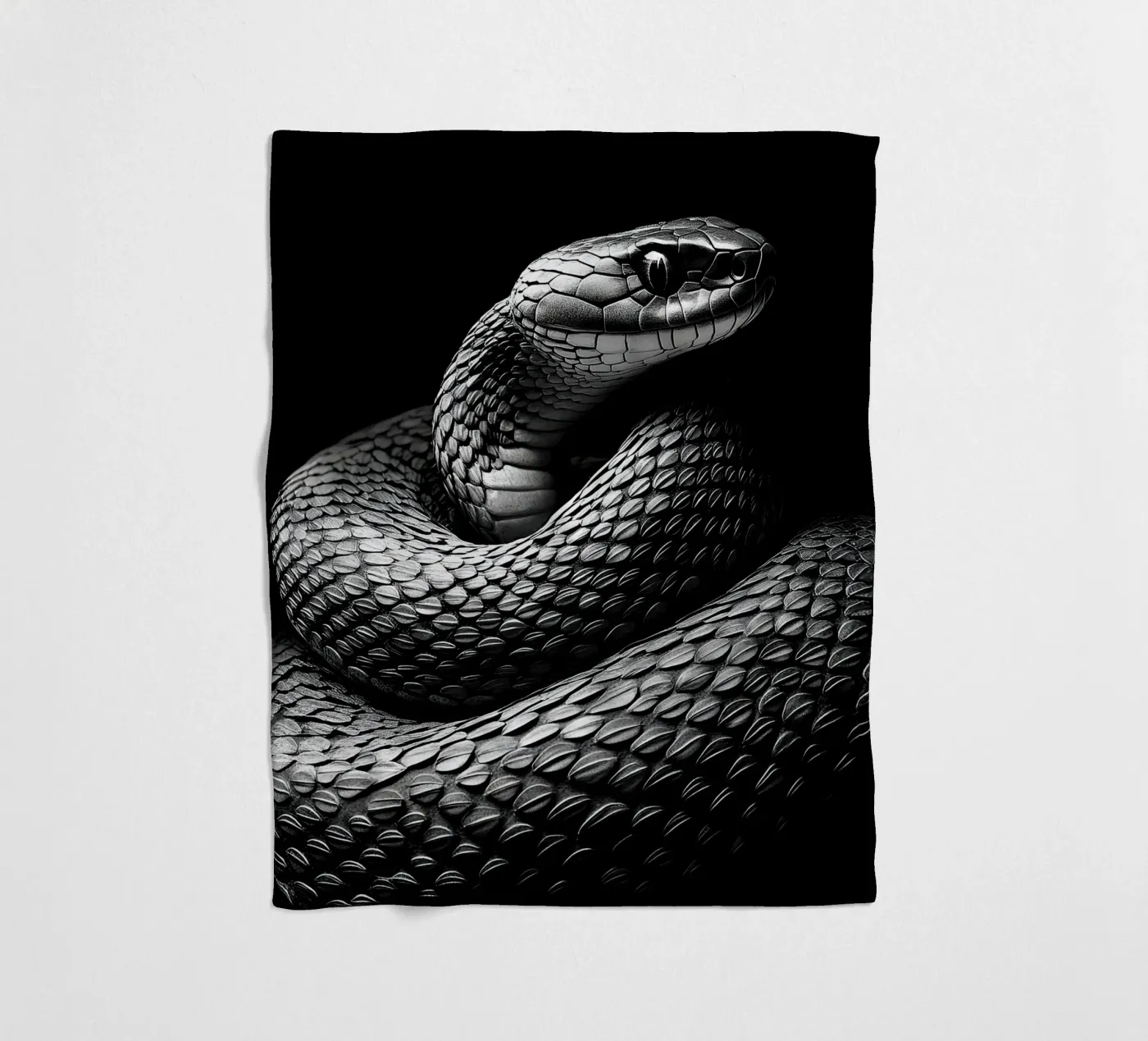Snake fleece blanket by Nikis Art Studio