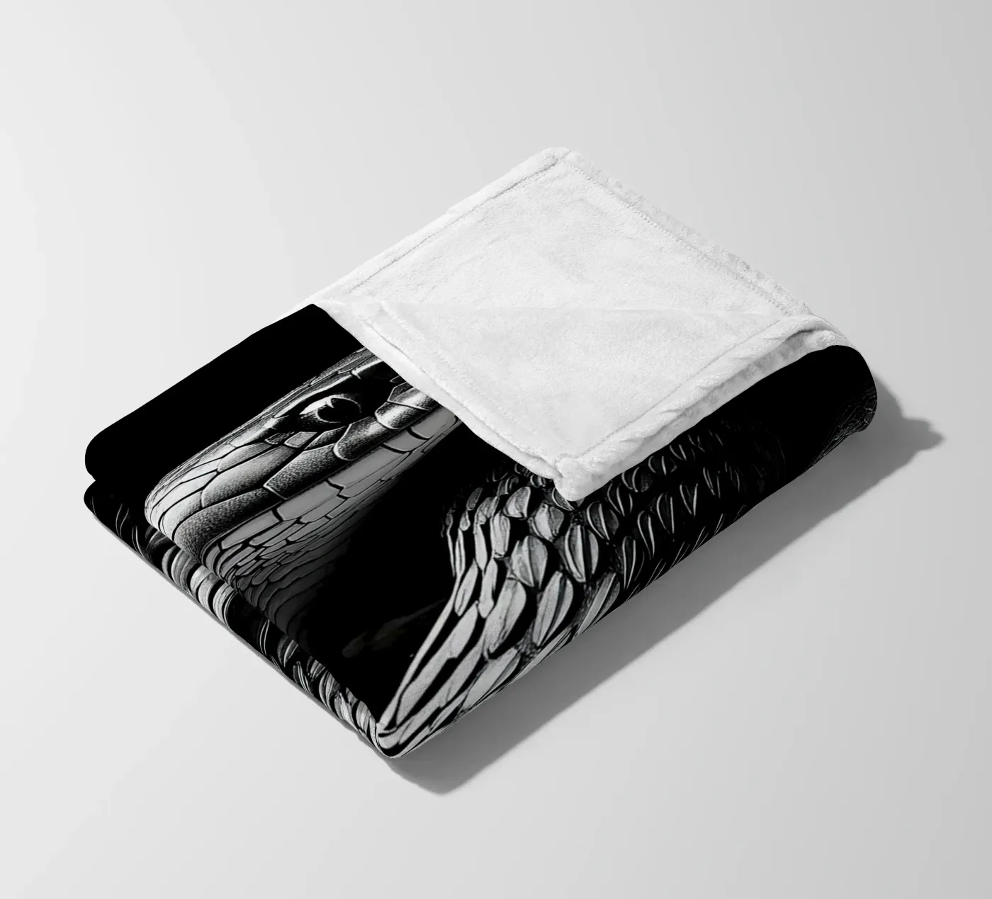 Snake fleece blanket by Nikis Art Studio