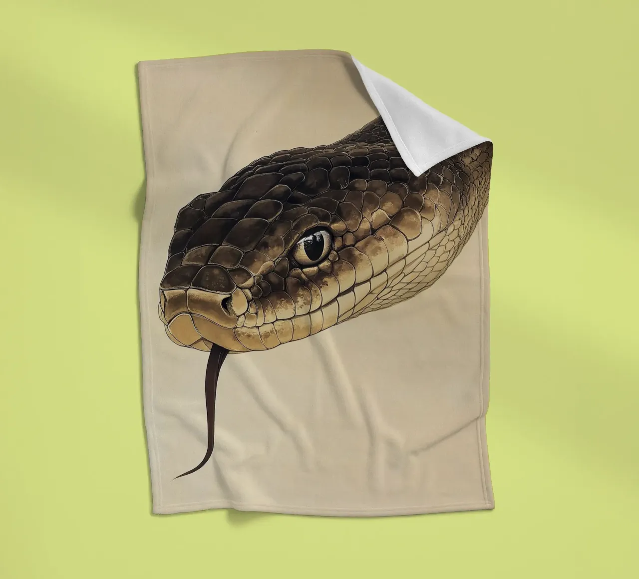 Schlange Fleecedecke von Nikis Art Studio