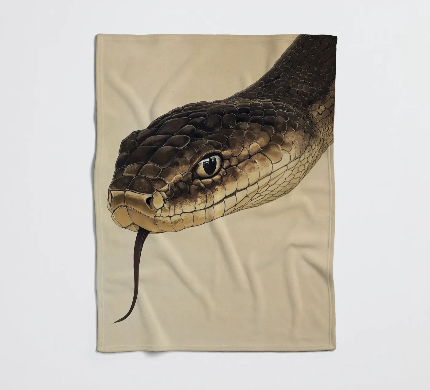 Snake plaid polaire de Nikis Art Studio