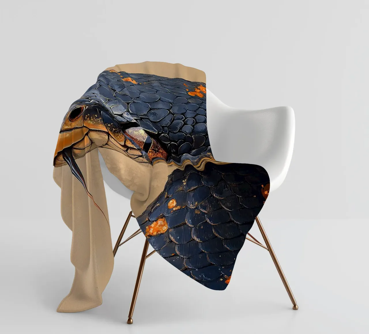 Snake Fleecedecke von Nikis Art Studio
