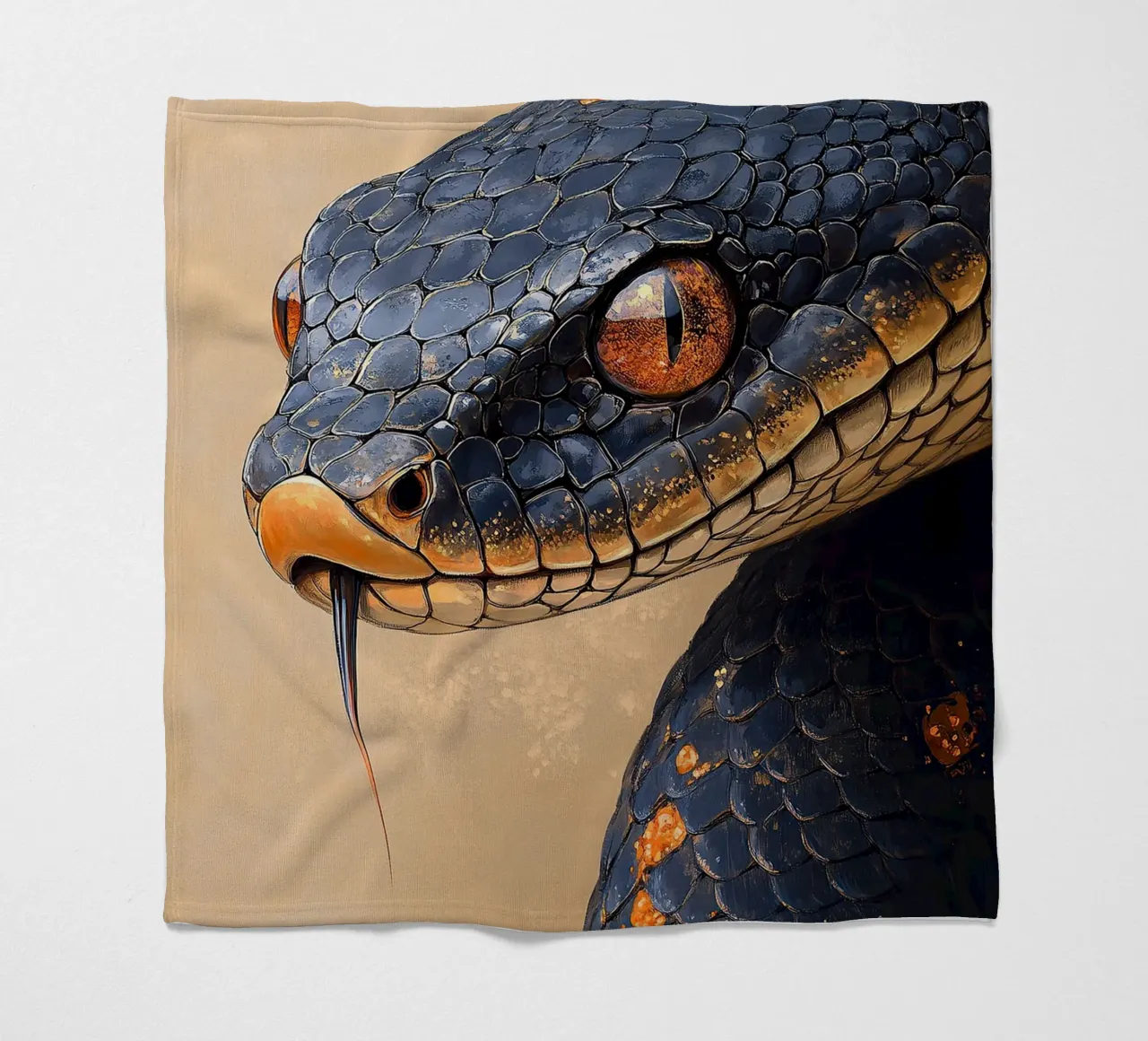 Snake Fleecedecke von Nikis Art Studio