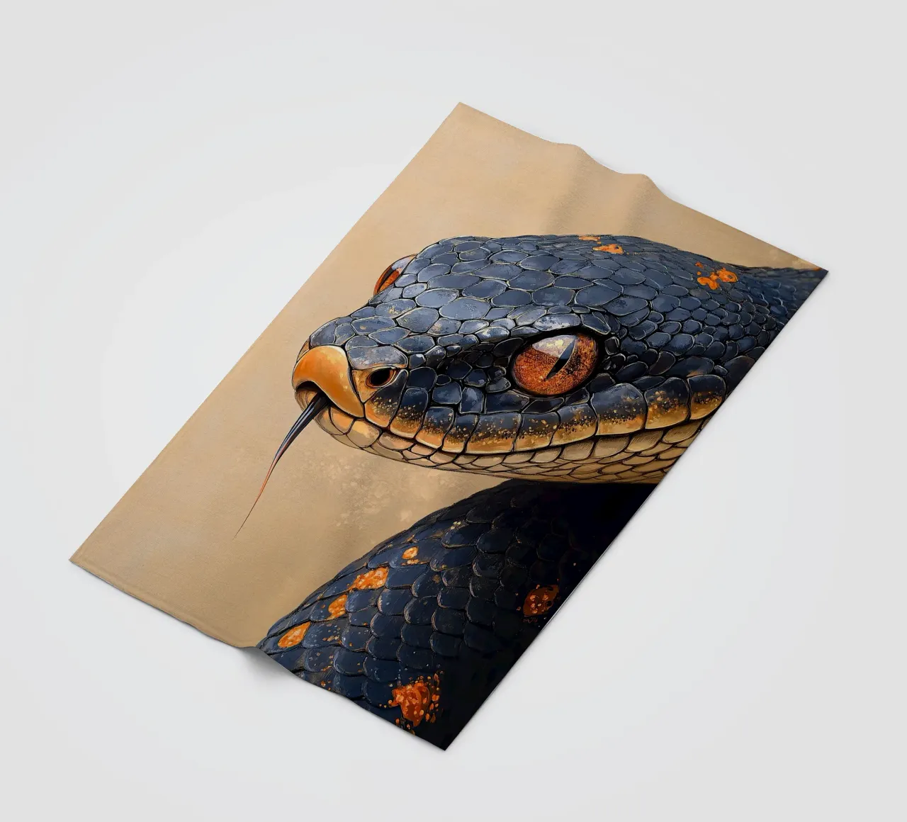 Snake Fleecedecke von Nikis Art Studio