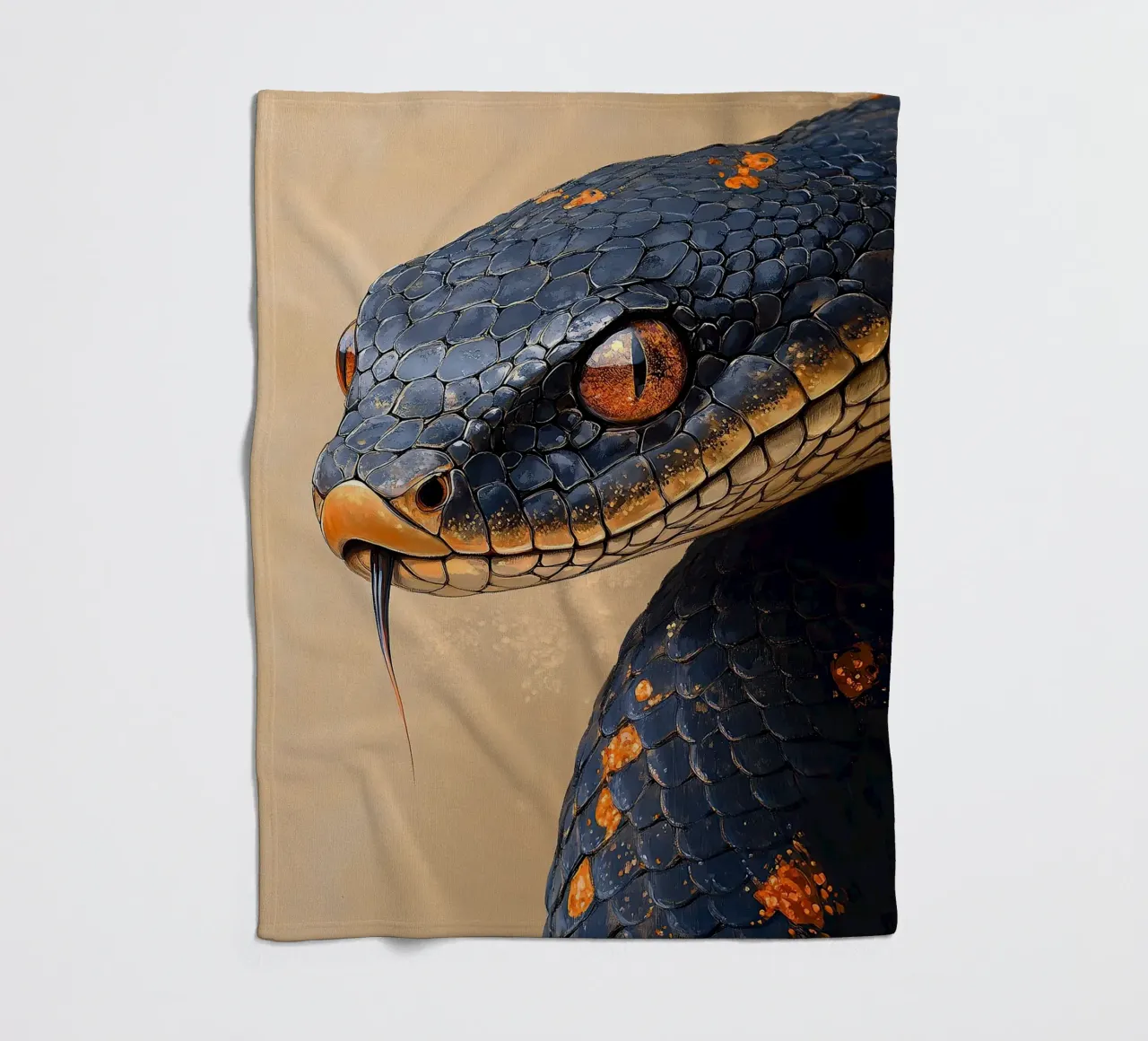 Snake Fleecedecke von Nikis Art Studio