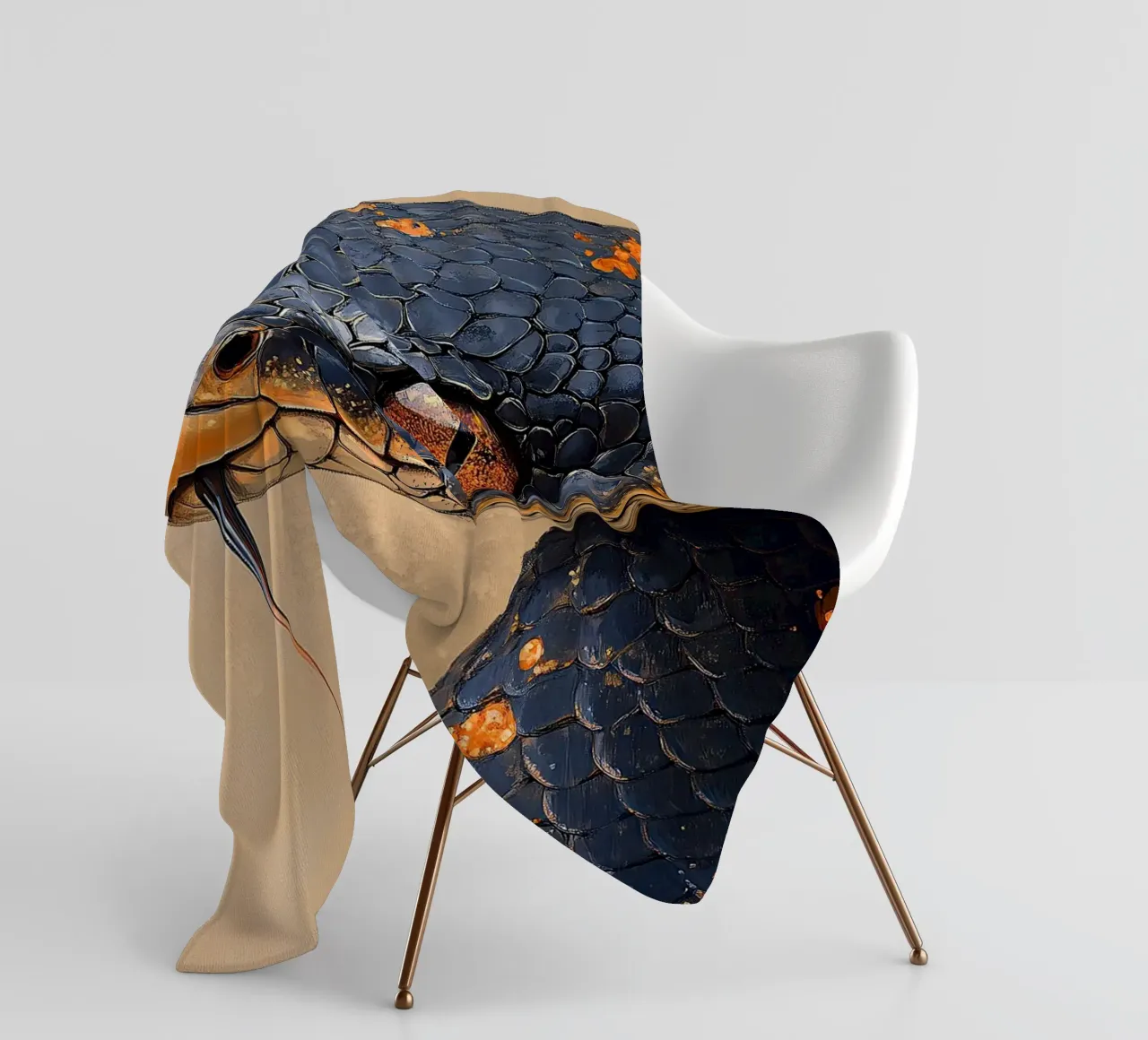 Snake Fleecedecke von Nikis Art Studio
