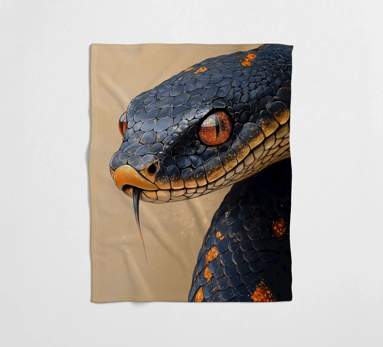 Snake Fleecedecke von Nikis Art Studio