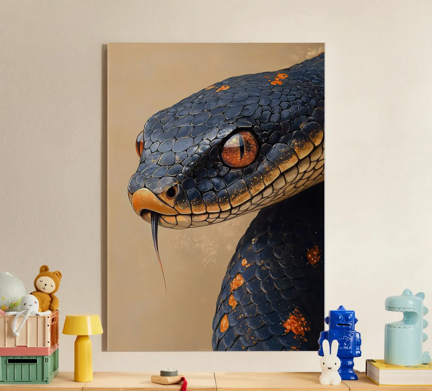 Snake Acryl-Glas von Nikis Art Studio