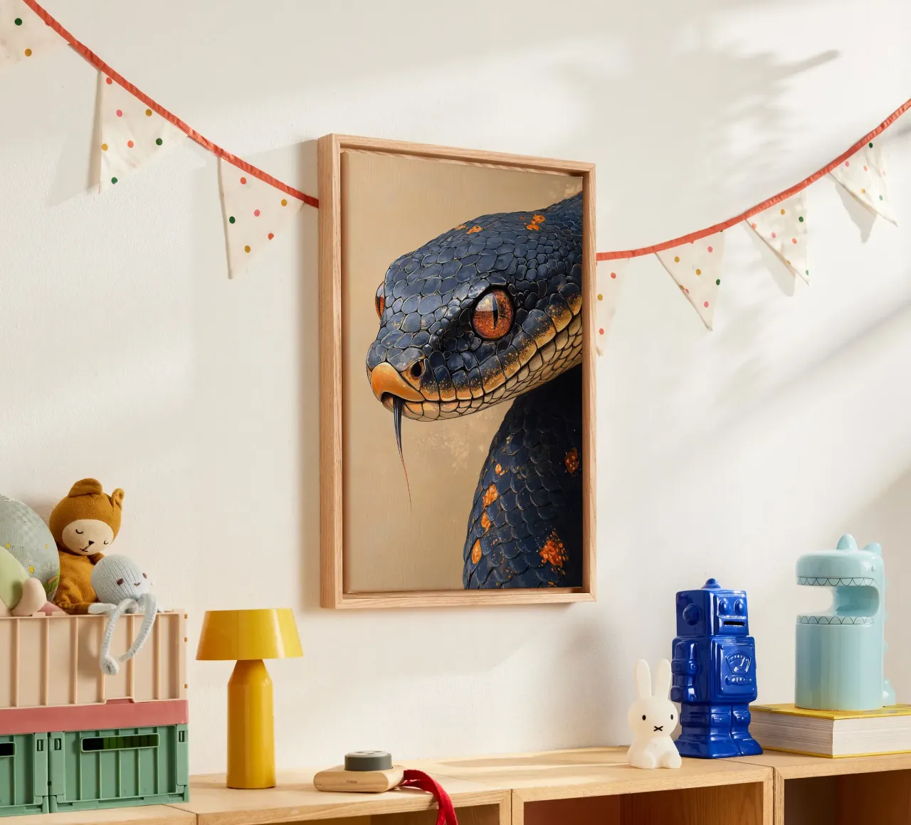 Snake canvas by Nikis Art Studio