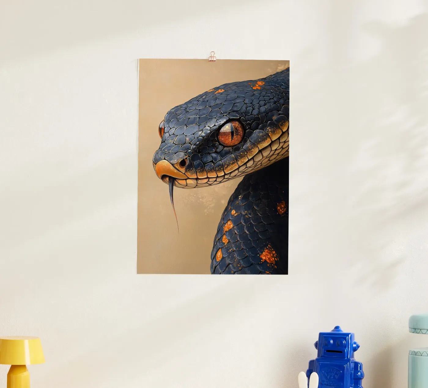 Snake poster van Nikis Art Studio