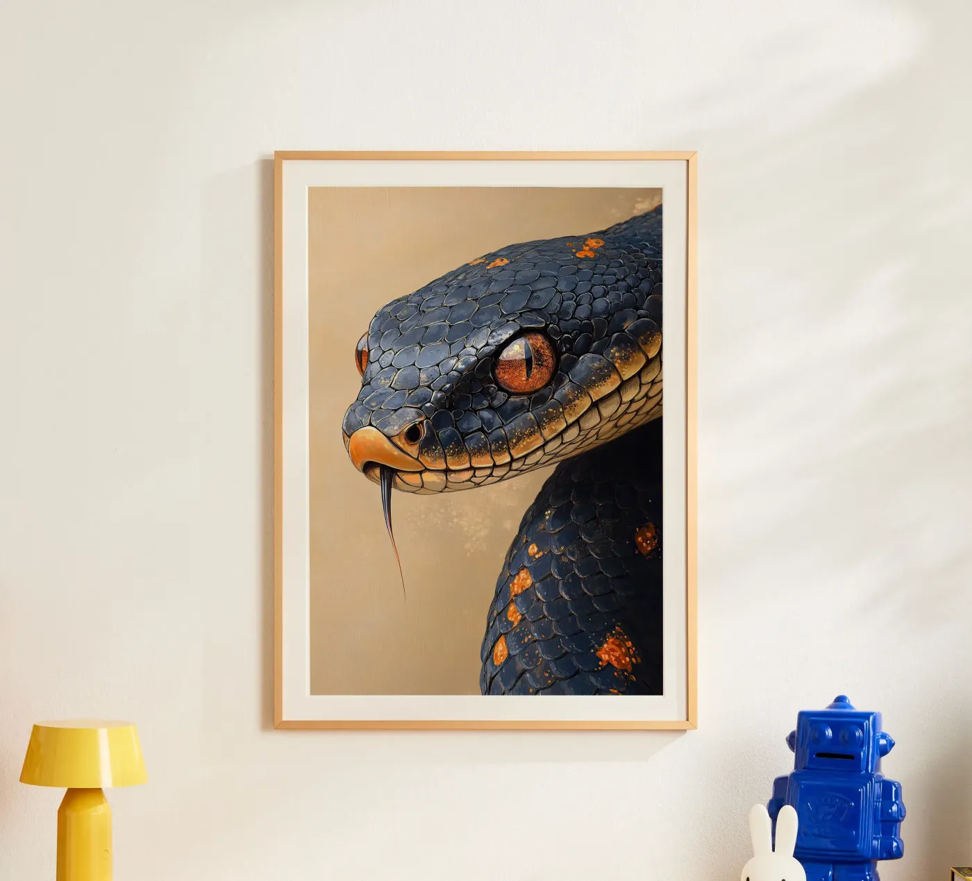 Snake poster van Nikis Art Studio