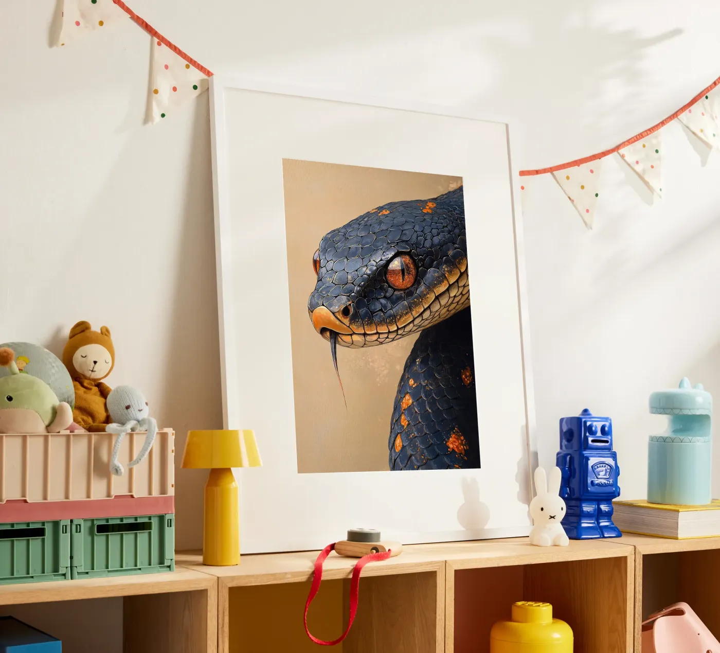 Snake poster van Nikis Art Studio