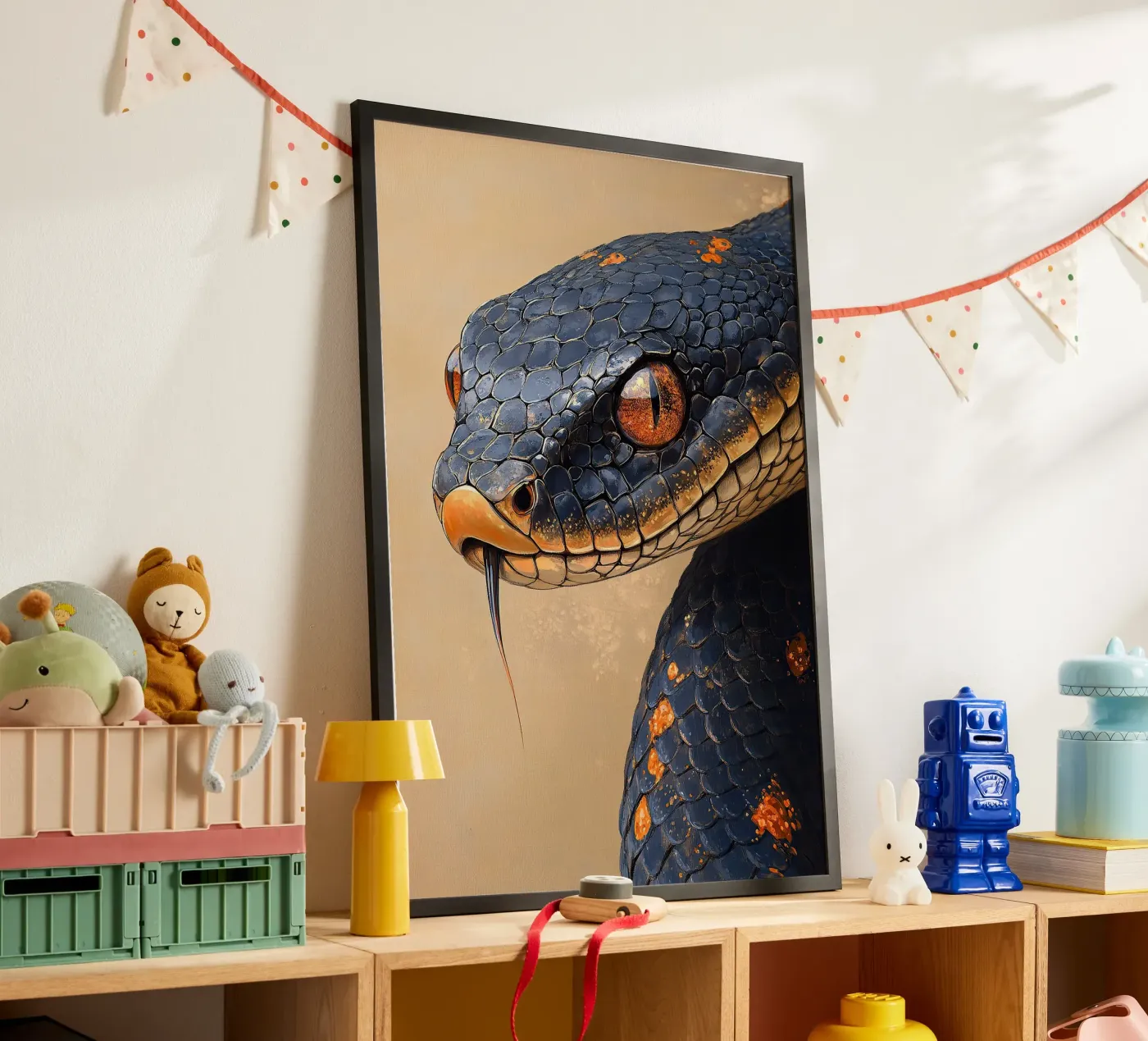 Snake poster van Nikis Art Studio