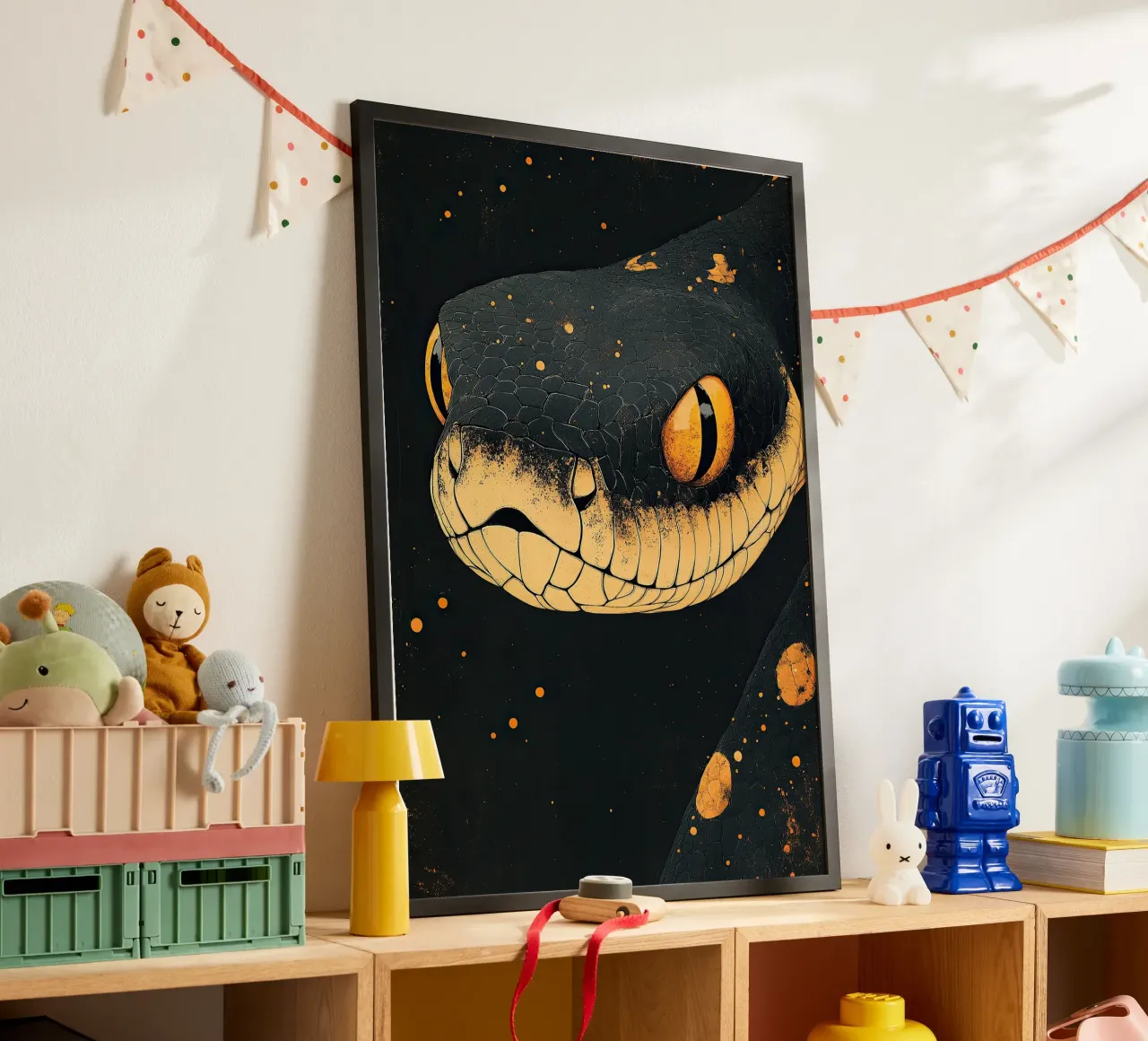 In de schaduw van de slang: het stille gevaar hahnemühle van Nikis Art Studio
