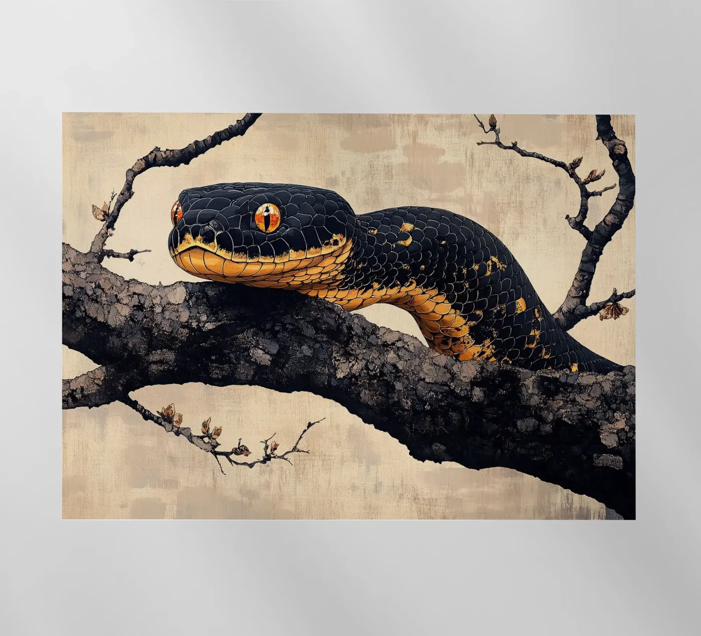 Schlange Backlit Folie von Nikis Art Studio