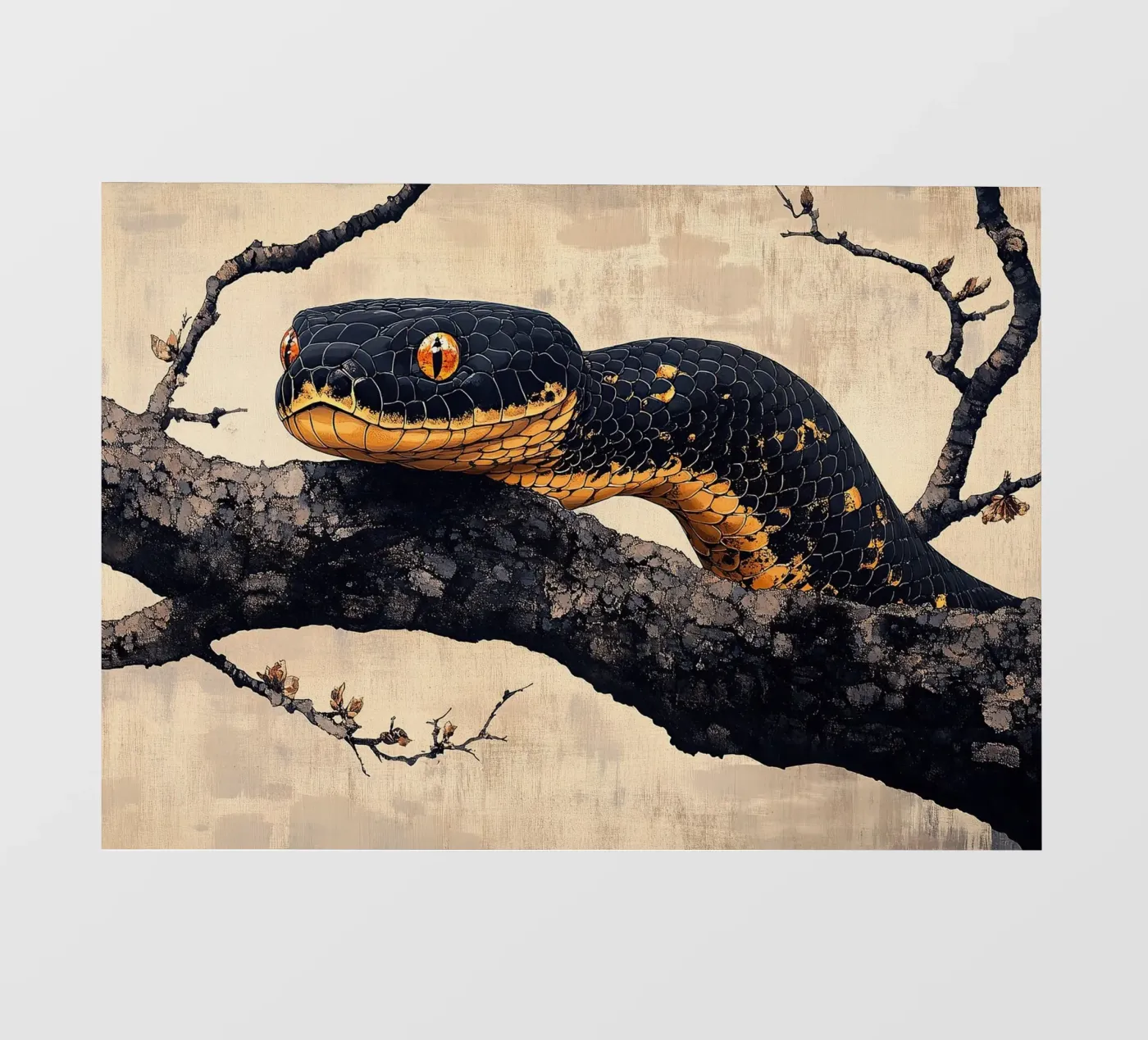 Schlange Backlit Folie von Nikis Art Studio